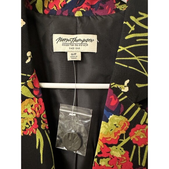 NEW Norm Thompson Womens Size Small Multicolor Botanical Floral Blazer Jacket - Picture 6 of 8